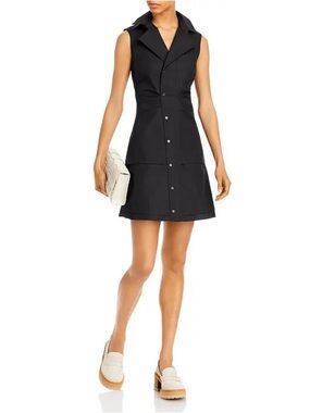 Derek Lam 10 Crosby Satina Shirt Short shirt 100% Cotton Shirred-Waist Dress 2